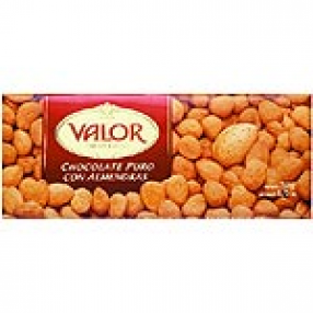 VALOR chocolate puro con almendras tableta 250 grs